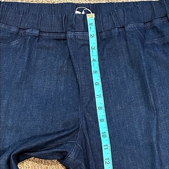 NEW Eileen Fisher Organic Cotton High Rise Denim Jeggings sz Large Utility Blue - Picture 11 of 13